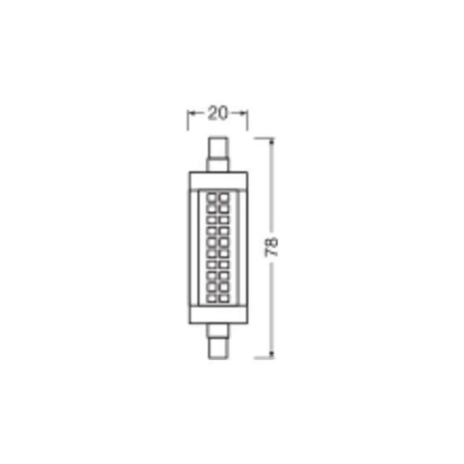 Ledvance LED Slim Line R7s 78mm 9.5W 1055lm - 827 Extra Varm Vit | Ersättare 75W