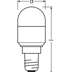 Ledvance LED Special T26 E14 Tubular Matt 2.3W 200lm - 827 Extra Varm Vit | Ersättare 20W