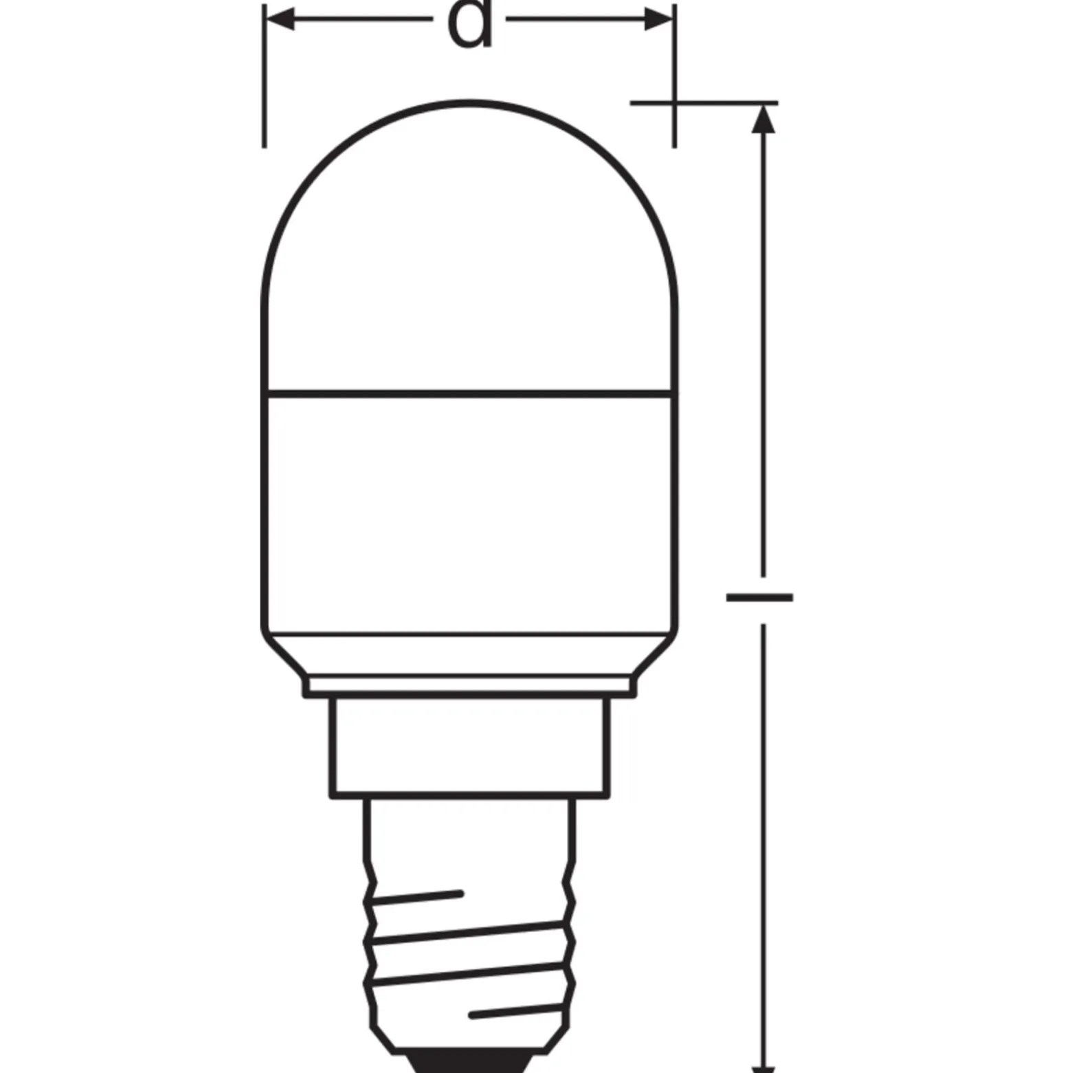 Ledvance LED Special T26 E14 Tubular Matt 2.3W 200lm - 827 Extra Varm Vit | Ersättare 20W