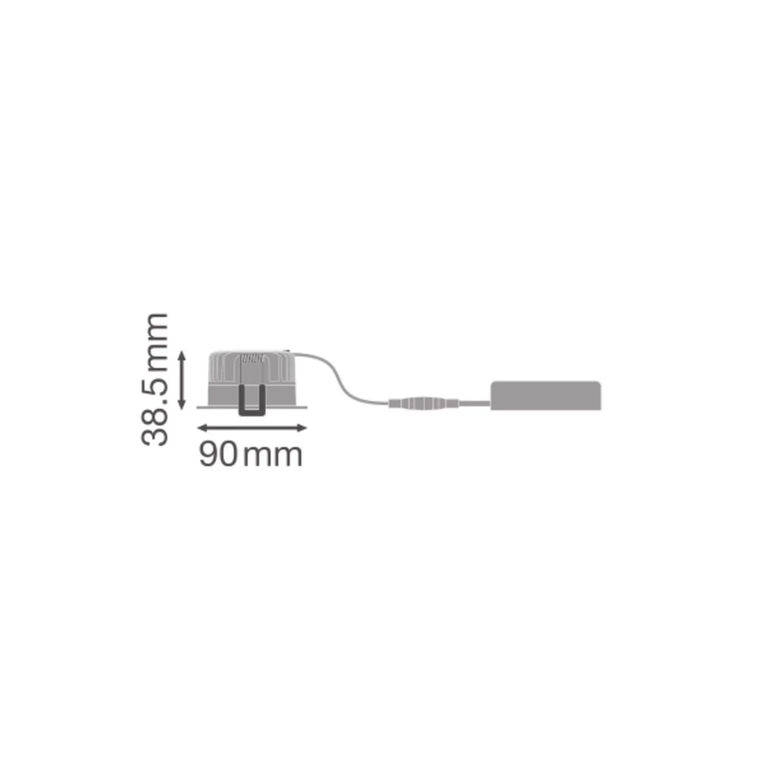 Ledvance LED Spot Adjust Aluminium Vit 8W 680lm 36D - 930 Varm Vit | Utskärning 83mm - IP20 - Bästa Färgåtergivning - Dimbar