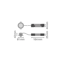 Ledvance LED Spot Adjust Aluminium Vit 8W 640lm 36D - 930 Varm Vit | 82mm - Utskärning 68mm - Dali Dimbar