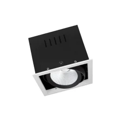Ledvance LED Spot Fyrkant Lutningsbar Svart-Vit 30W 2700lm 36D - 830 Varm Vit | Utskärning 164mm