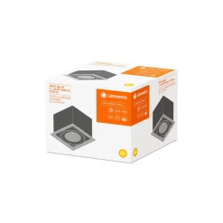Ledvance LED Spot Fyrkant Lutningsbar Svart-Vit 30W 2700lm 36D - 830 Varm Vit | Utskärning 164mm