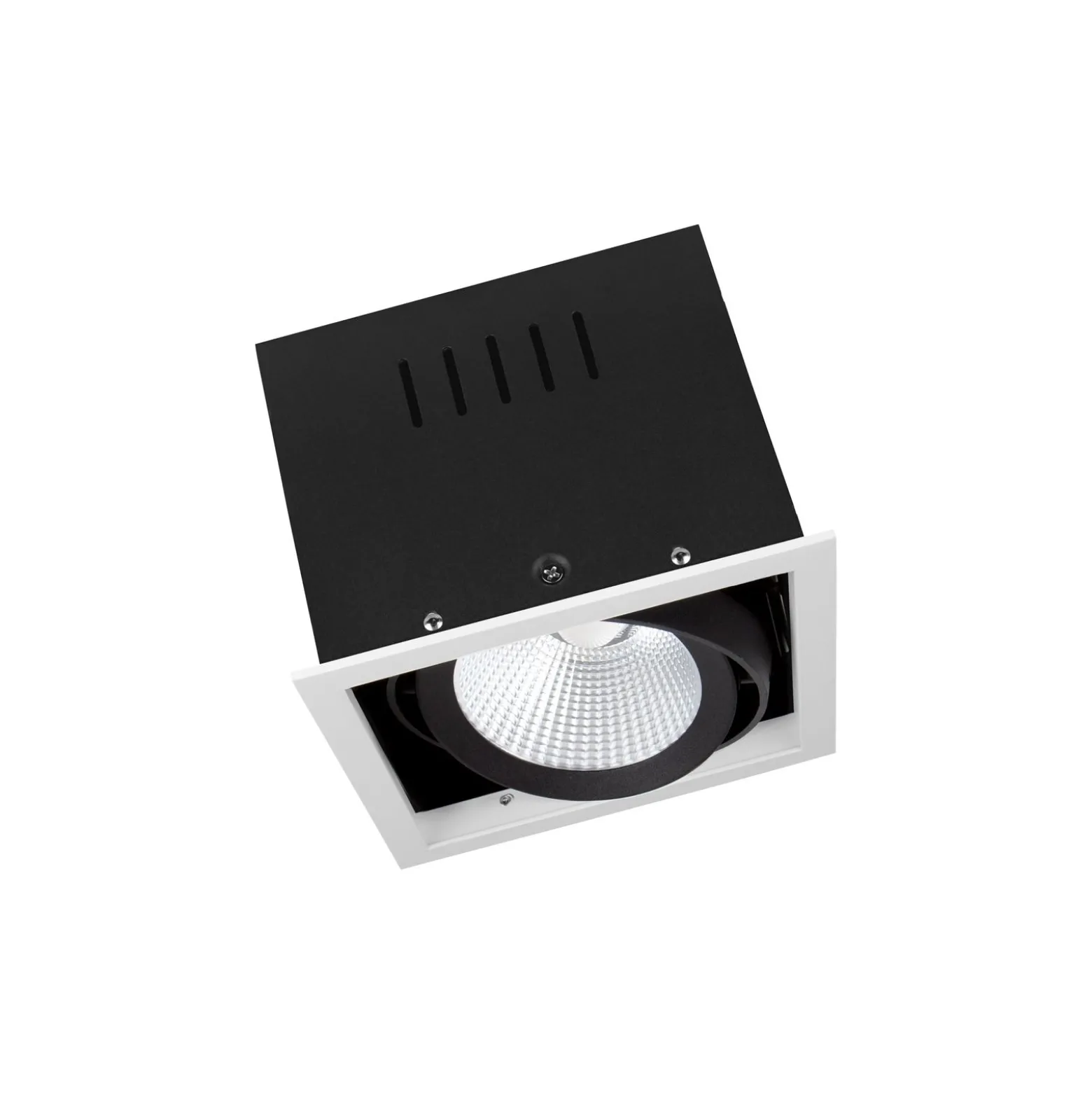 Ledvance LED Spot Fyrkant Multi Lutningsbar Svart-Vit 30W 2700lm 38D - 840 Kallvit | Utskärning 164mm