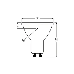 Ledvance LED Spot GU10 PAR16 2.4W 230lm 36D - 930 Varm Vit | Bästa Färgåtergivning - Dimbar - Ersättare 35W