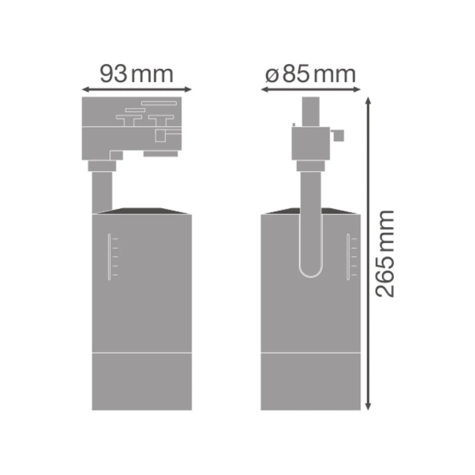 Ledvance LED Spårbelysning D85 Vit 25W 1500lm 15-55D - 940 Kallvit | Mechanical Zoom - Bästa Färgåtergivning - Dimbar