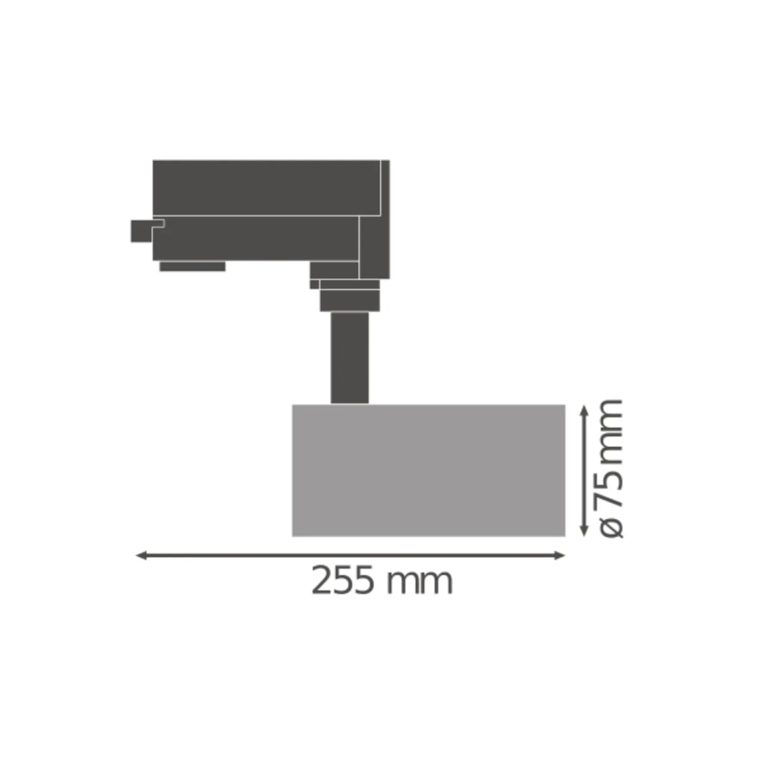 Ledvance LED Spårbelysning D75 Vit 25W 1750lm 24D - 930 Varm Vit | Bästa Färgåtergivning