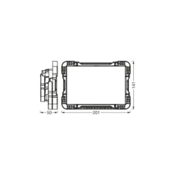 Ledvance LED Strålkastare Abetsbelysning Panel Mörk Grå 50W 4500lm 110D - 840 Kallvit | IP20 - Symmetrisk