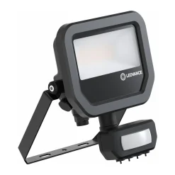 Ledvance LED Strålkastare Aluminium Svart 8W 1200lm 100D - 840 Kallvit | IP65 - Rörelse- Och Ljussensor - Symmetrisk
