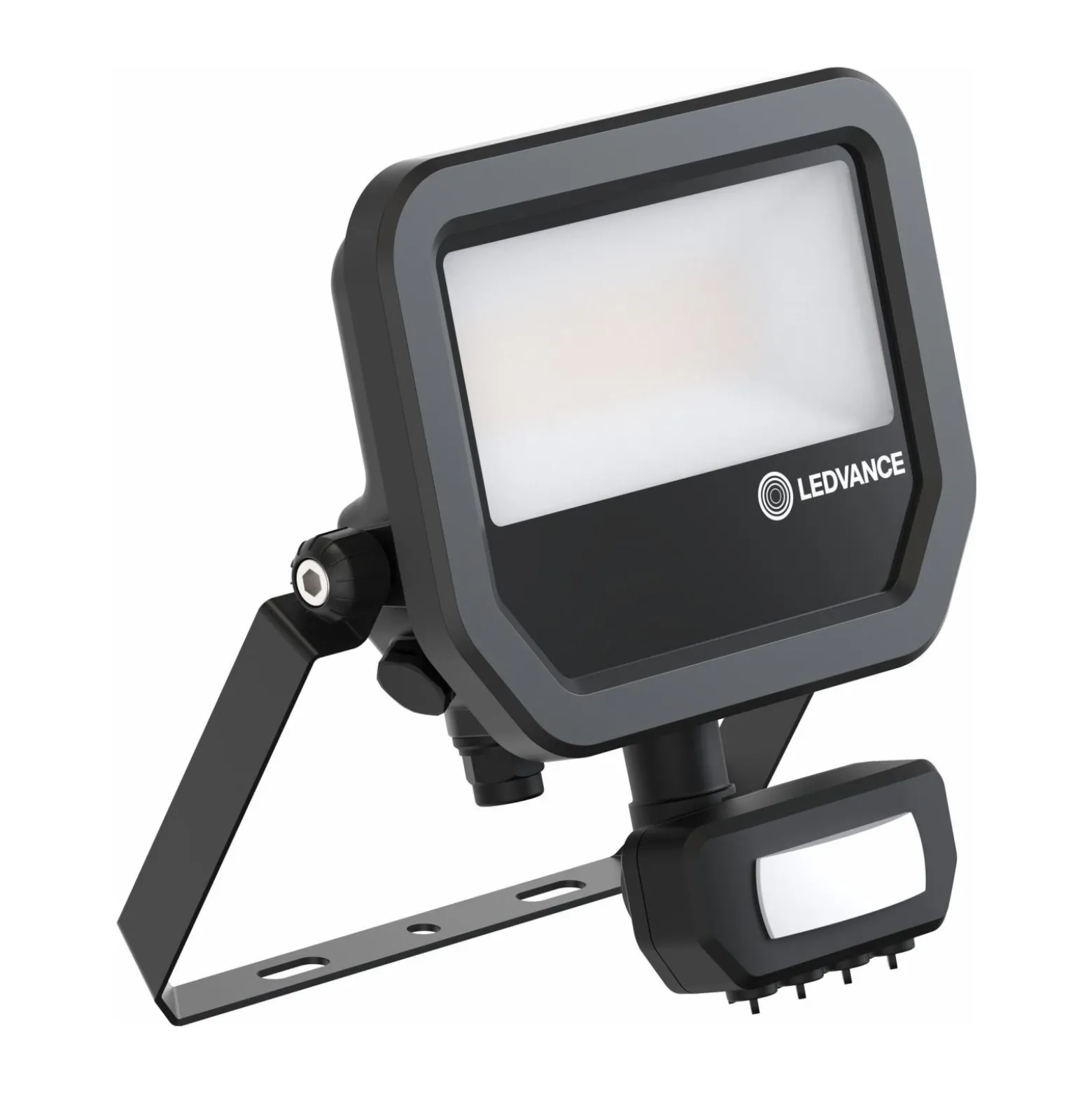 Ledvance LED Strålkastare Aluminium Svart 17W 2200lm 100D - 830 Varm Vit | IP65 - Rörelse- Och Ljussensor - Symmetrisk