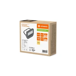 Ledvance LED Strålkastare Aluminium Vit 17W 2200lm 100D - 830 Varm Vit | IP66 - Symmetrisk