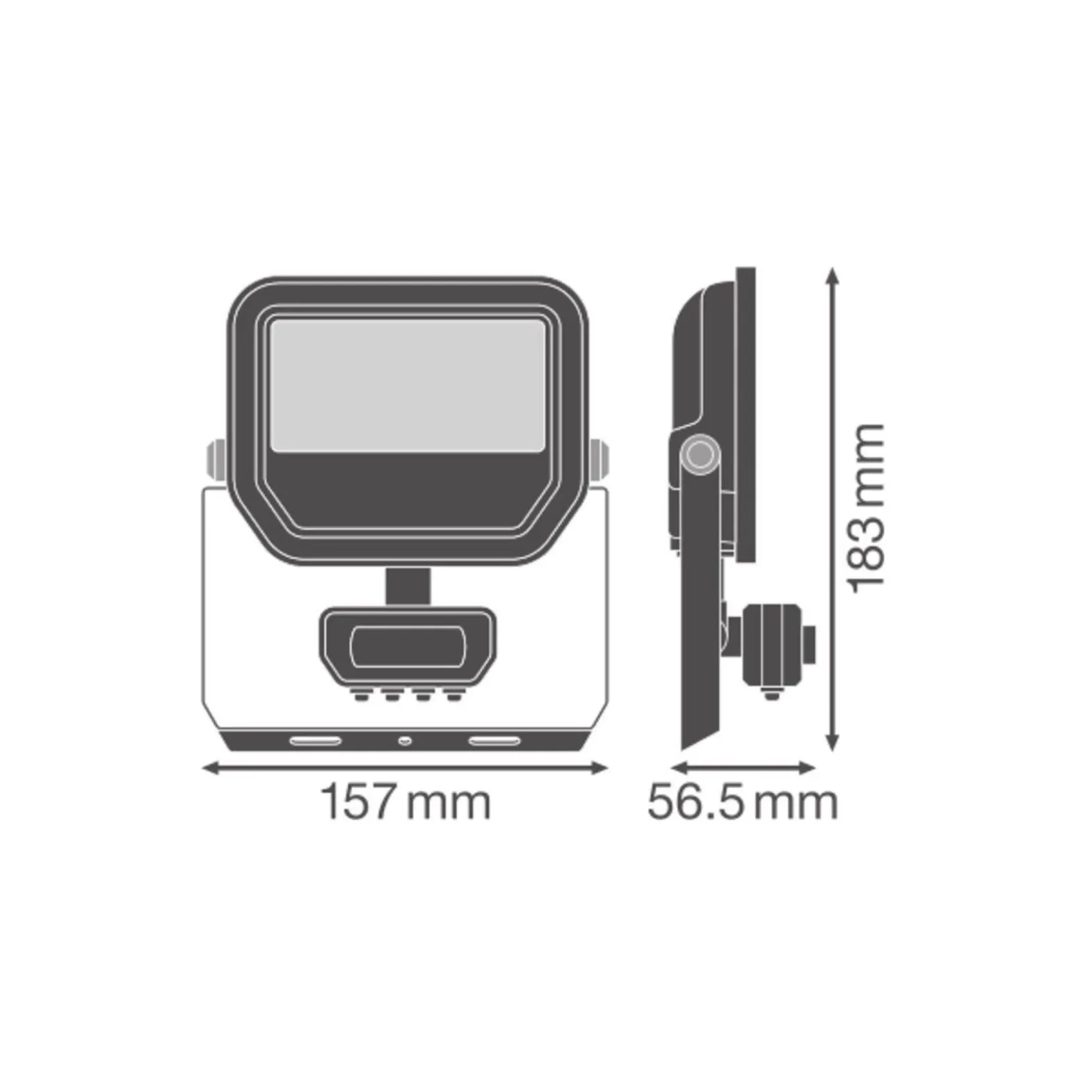 Ledvance LED Strålkastare Aluminium Vit 17W 2200lm 100D - 830 Varm Vit | IP65 - Rörelse- Och Ljussensor - Symmetrisk