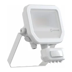 Ledvance LED Strålkastare Aluminium Vit 8W 1100lm 100D - 830 Varm Vit | IP65 - Rörelse- Och Ljussensor - Symmetrisk