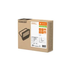 Ledvance LED Strålkastare Aluminium Svart 41W/27W 4000lm/6000lm 100D - 840 Kallvit | IP66 - Symmetrisk