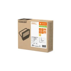 Ledvance LED Strålkastare Aluminium Svart 41W 5500lm 100D - 830 Varm Vit | IP66 - Symmetrisk