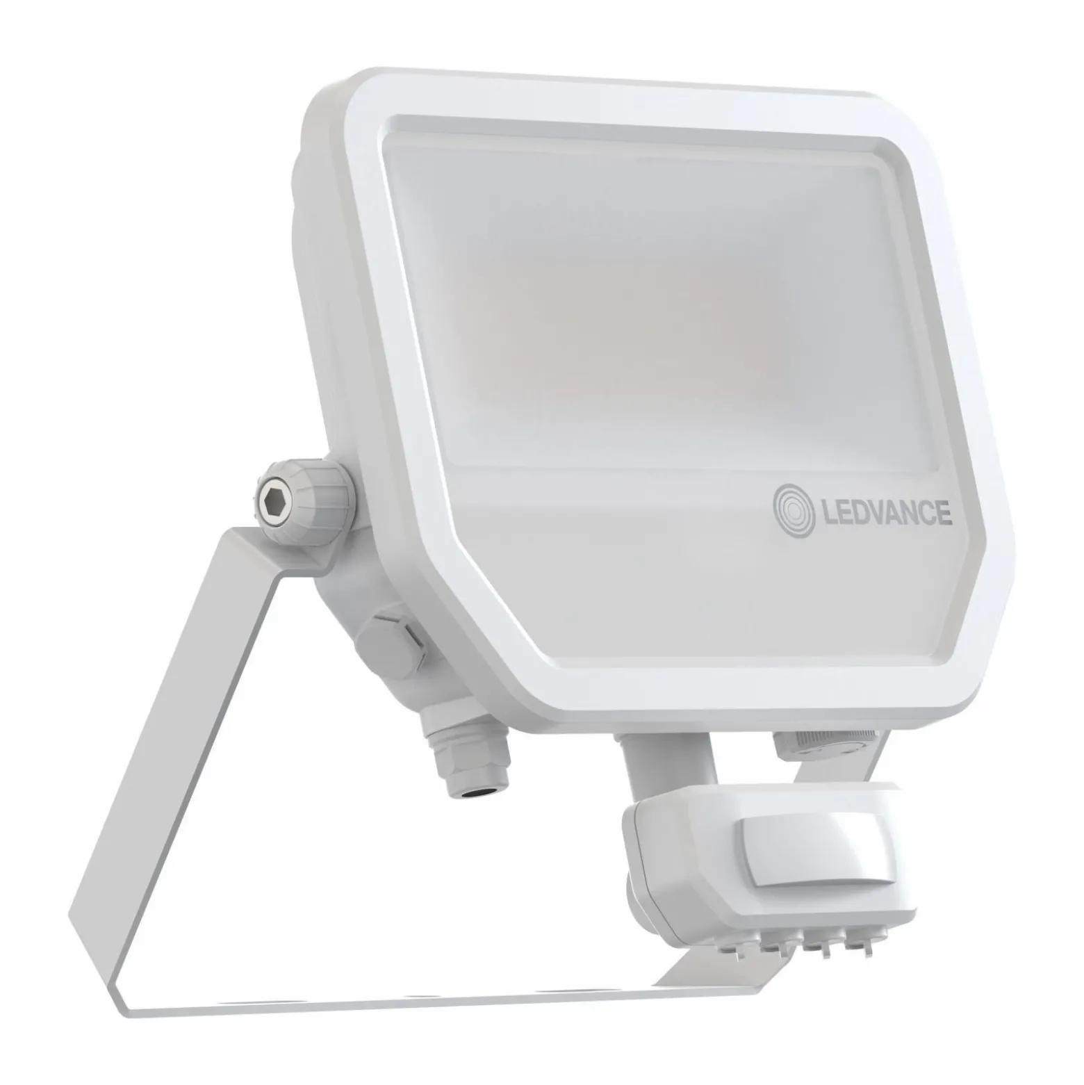 Ledvance LED Strålkastare Aluminium Vit 41W 5500lm 100D - 830 Varm Vit | IP65 - Rörelse- Och Ljussensor - Symmetrisk