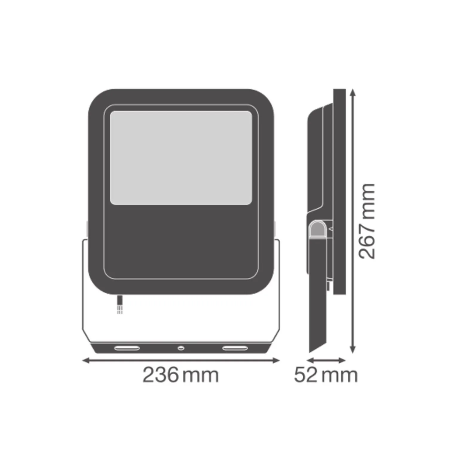 Ledvance LED Strålkastare 100 Aluminium Vit 69W 10000lm 100D - 865 Dagsljus | IP66 - Symmetrisk