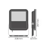 Ledvance LED Strålkastare 100 Aluminium Vit 69W 9150lm 100D - 830 Varm Vit | IP66 - Symmetrisk