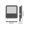 Ledvance LED Strålkastare Aluminium Svart 100W 15000lm 100D - 840 Kallvit | IP66 - Symmetrisk