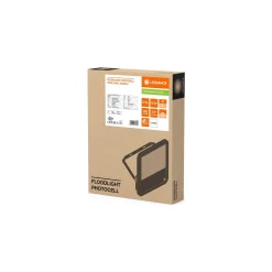 Ledvance LED Strålkastare Aluminium Svart 100W 15000lm 100D - 840 Kallvit | IP66 - Ljussensor - Symmetrisk