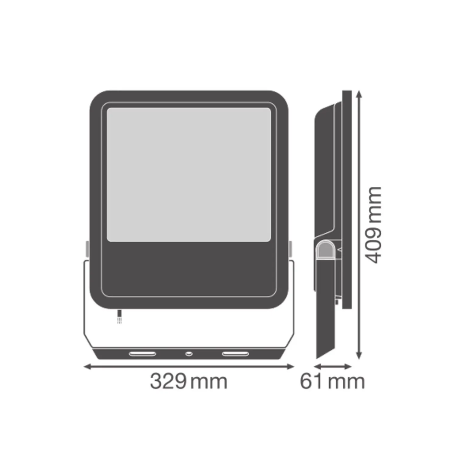 Ledvance LED Strålkastare 250 Aluminium Vit 167W 25000lm 100D - 865 Dagsljus | IP66 - Symmetrisk