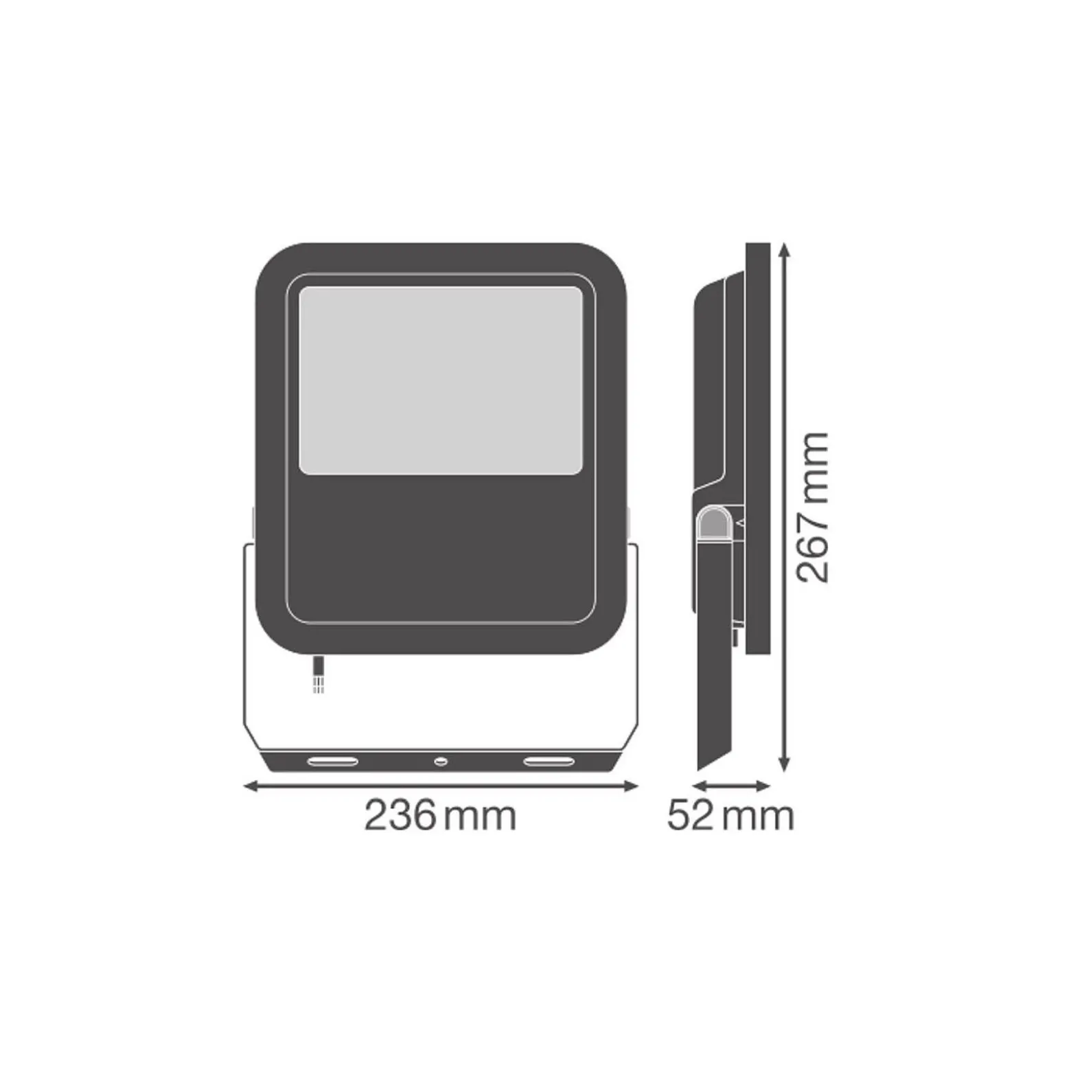 Ledvance LED Strålkastare Area Gen 2 Svart 50W 7000lm - 840 Kallvit| IP66 - Asymmetrisk