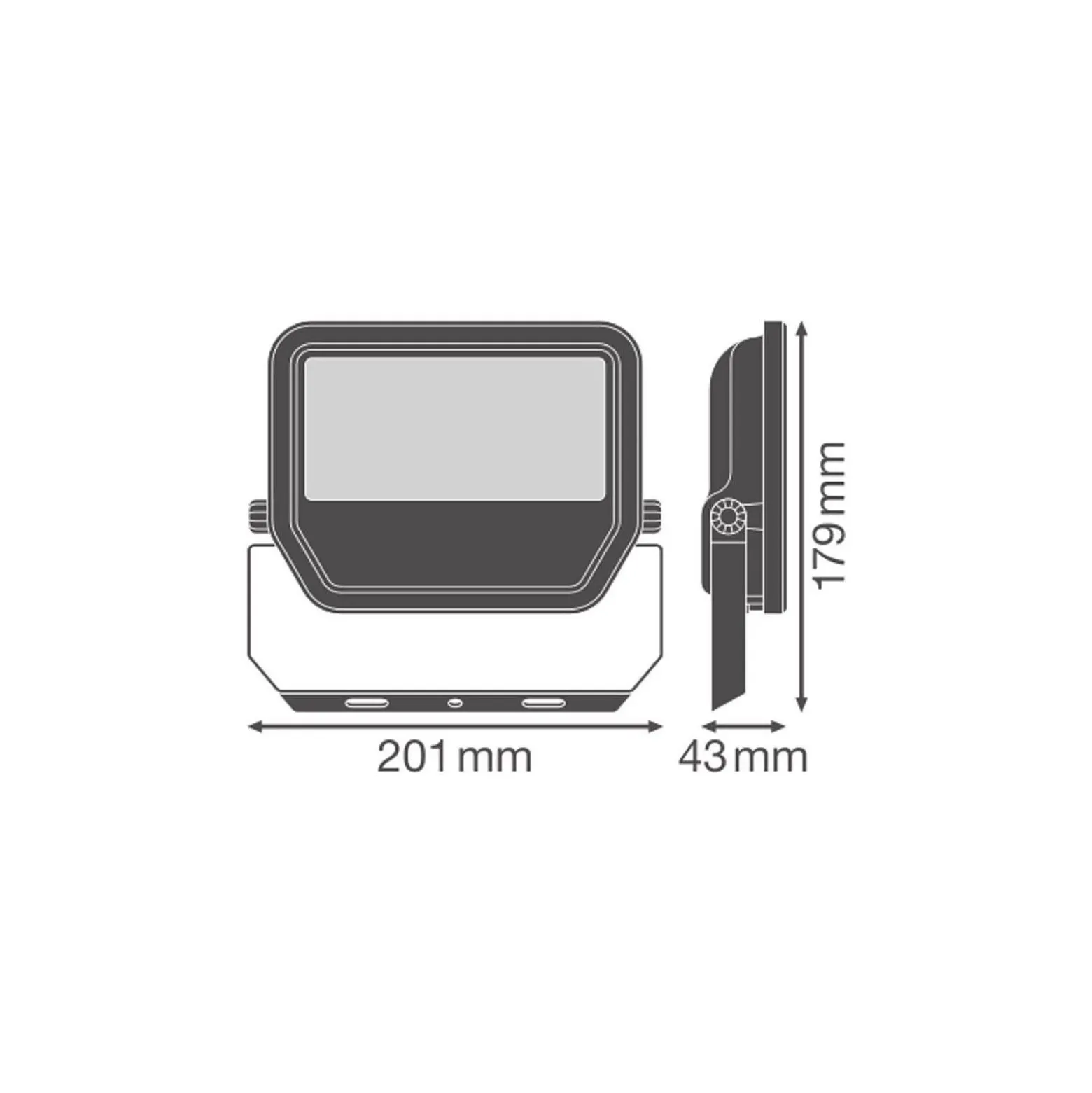 Ledvance LED Strålkastare Area Gen 2 Svart 32W 4500lm - 840 Kallvit| IP66 - Asymmetrisk