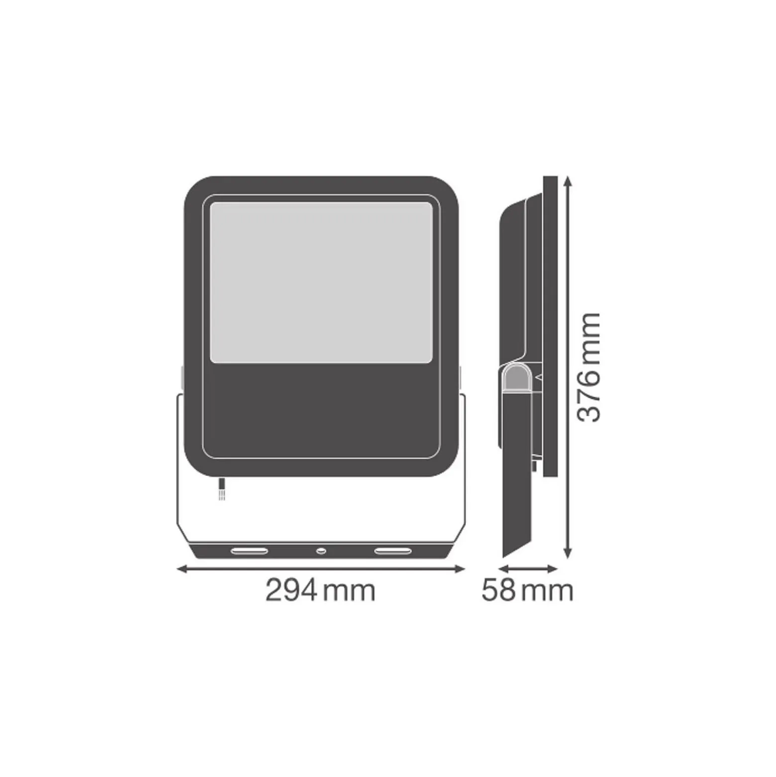 Ledvance LED Strålkastare Area Gen 2 Svart 100W 15000lm - 840 Kallvit| IP66 - Asymmetrisk