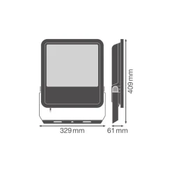 Ledvance LED Strålkastare Area Gen 2 Aluminium Svart 160W 25000lm 48x85D - 840 Kallvit | IP66 - Asymmetrisk