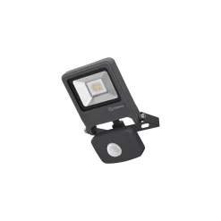 Ledvance LED Strålkastare Endura Svart 10W 800lm 100D - 830 Varm Vit | IP44 - Rörelse- och ljussensor - Symmetrisk