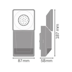 Ledvance LED Strålkastare Endura Spot Svart 8W 750lm 50D - 840 Kallvit | IP55 - Rörelse- och ljussensor - Symmetrisk