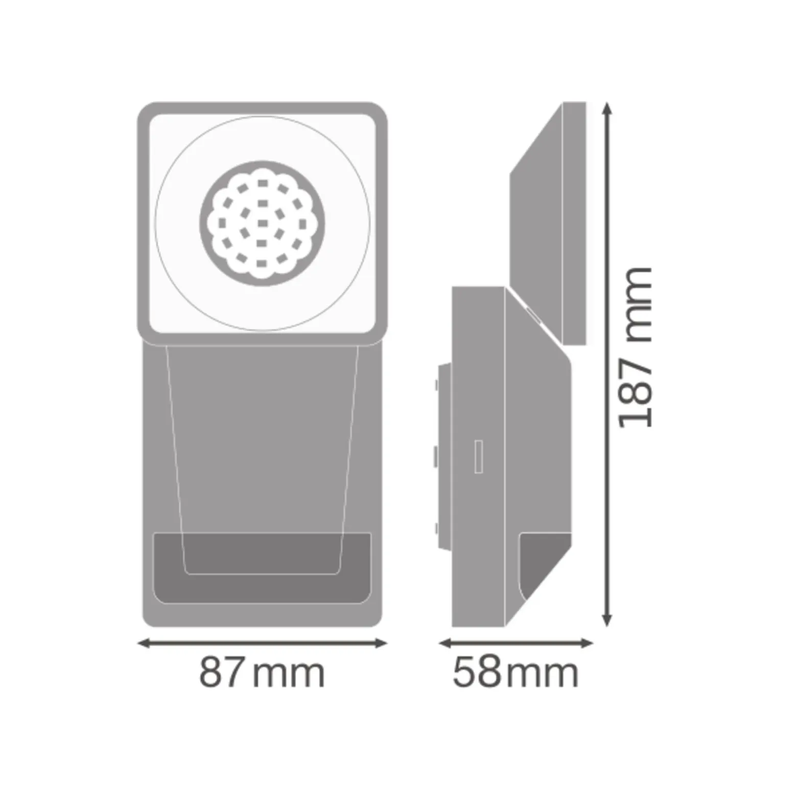 Ledvance LED Strålkastare Endura Spot Svart 8W 750lm 50D - 840 Kallvit | IP55 - Rörelse- och ljussensor - Symmetrisk