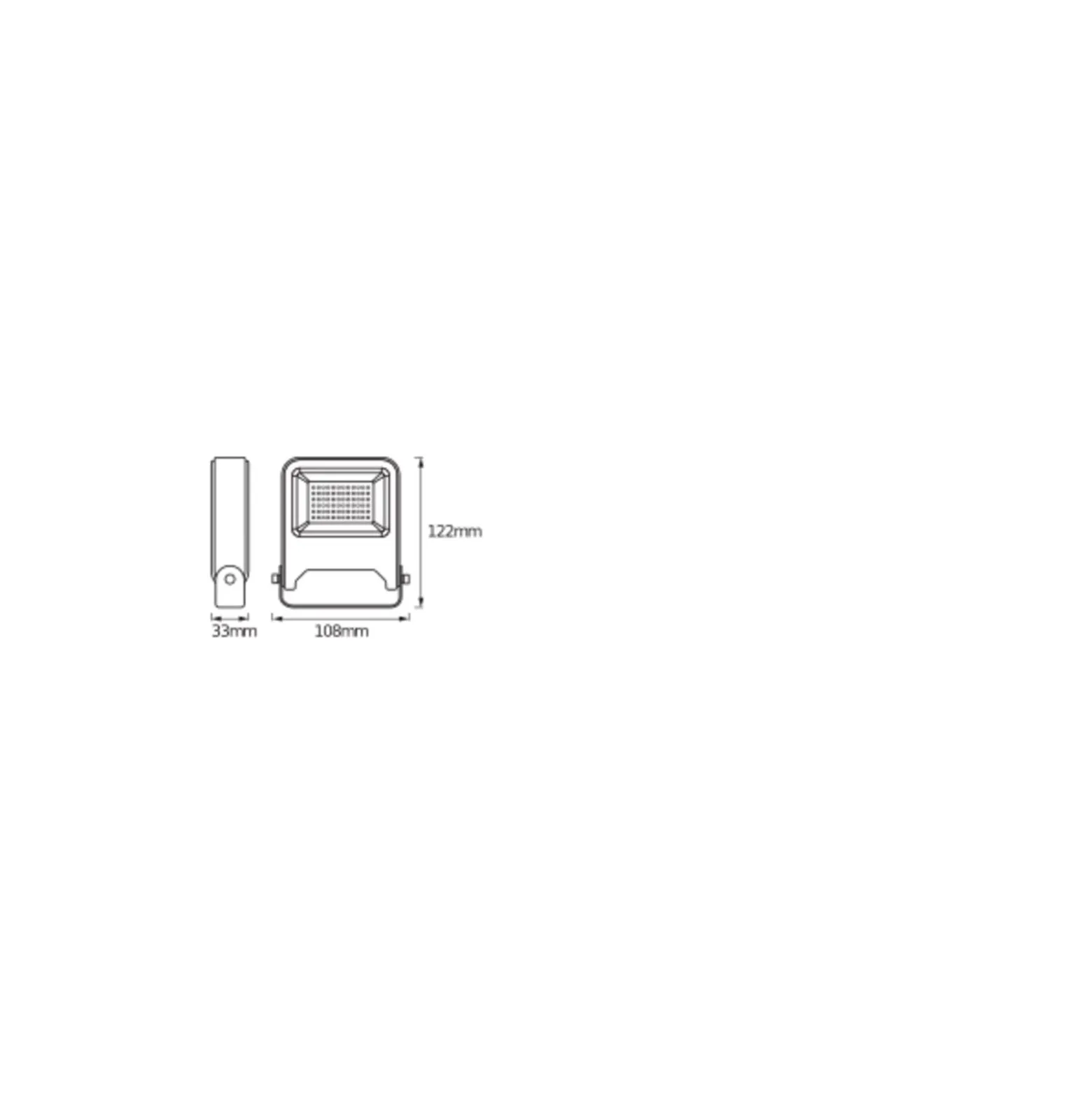 Ledvance LED Strålkastare Endura Svart 10W 800lm 100D - 840 Kallvit | IP65 - Symmetrisk