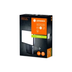 Ledvance LED Strålkastare Endura Svart 15W 1500lm 100D - 840 Kallvit | IP55 - Rörelse- och ljussensor - Symmetrisk