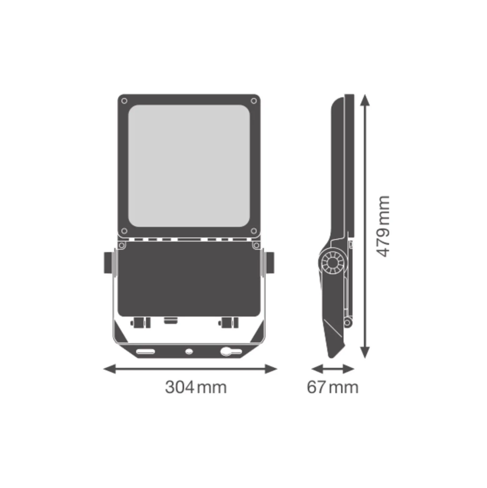 Ledvance LED Strålkastare Flex Vit 80W 8400lm 55x120D - 822 Extra Varm Vit | IP66 - Asymmetrisk