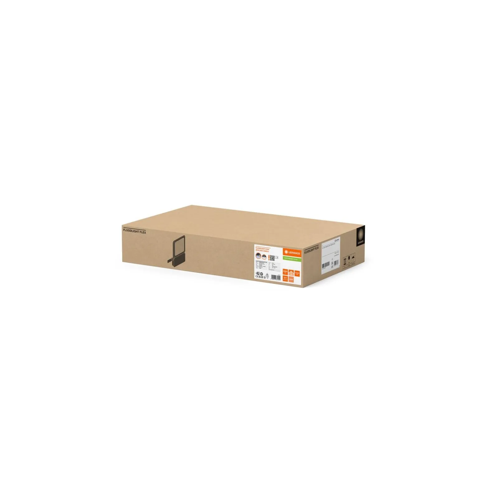 Ledvance LED Strålkastare Flex Vit 80W 8300lm 45x140D - 822 Extra Varm Vit | IP66 - Asymmetrisk