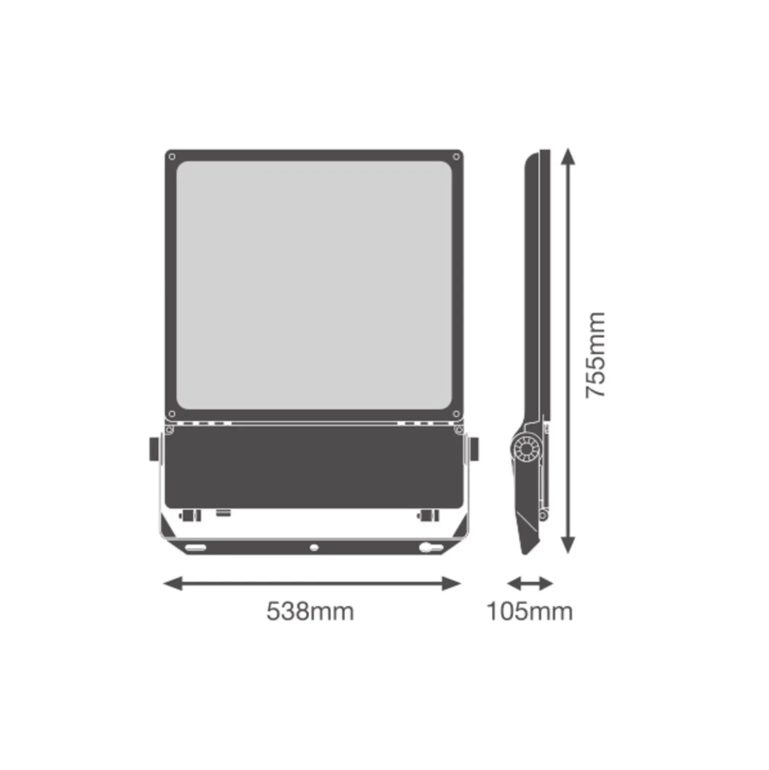 Ledvance LED Strålkastare Flex Vit 450W 70000lm 45x140D - 840 Kallvit | IP66 - Asymmetrisk