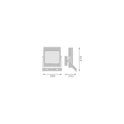 Ledvance LED Strålkastare High Mast Aluminium Svart 280W 39600lm 30D - 730 Varm Vit | IP66 - Symmetrisk - Exkl. Drivdon