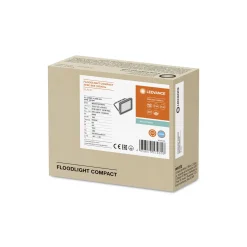 Ledvance LED Strålkastare Kompakt Svart 20W 2000lm 100D - 865 Dagsljus | IP65 - Symmetrisk