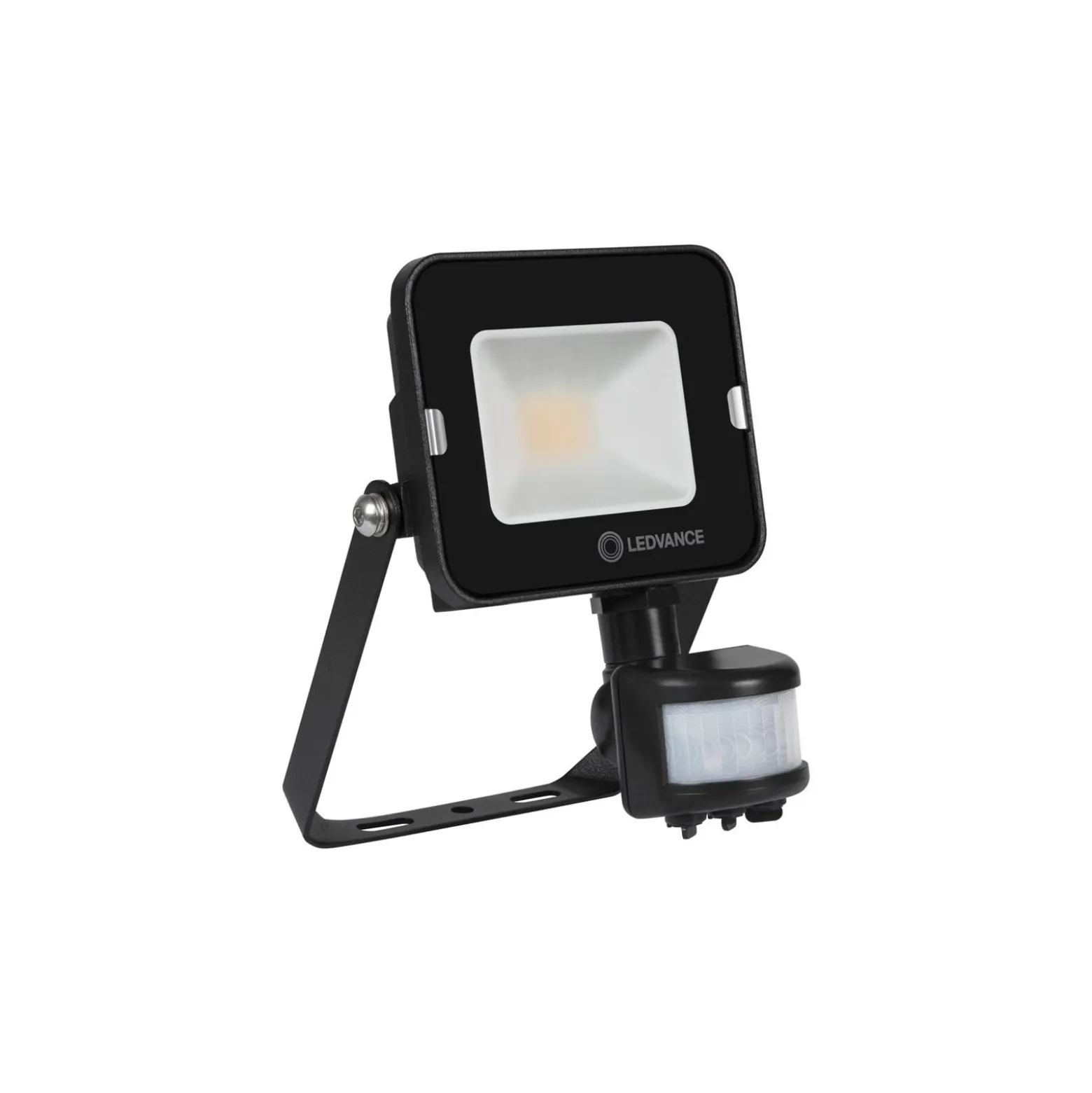 Ledvance LED Strålkastare Kompakt Svart 10W 900lm 100D - 830 Varm Vit | IP65 - Symmetrisk - Rörelse- och ljussensor