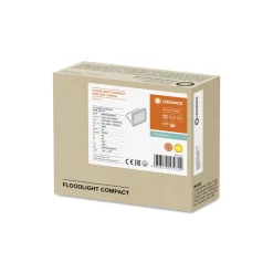 Ledvance LED Strålkastare Kompakt Vit 20W 1800lm 100D - 830 Varm Vit | IP65 - Symmetrisk