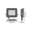 Ledvance LED Strålkastare Kompakt Svart 20W 1800lm 100D - 830 Varm Vit | IP65 - Symmetrisk