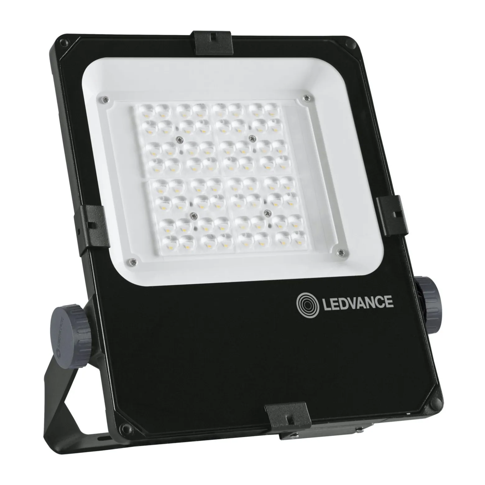 Ledvance LED Strålkastare Performance Svart 50W 6300lm 55x110D - 840 Kallvit | IP66 - Asymmetrisk