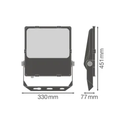 Ledvance LED Strålkastare Performance 150W 19900lm 55x110D - 840 Kallvit | IP66 - Dali Dimbar - Asymmetrisk
