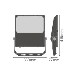 Ledvance LED Strålkastare Performance 100W 12800lm 55x110D - 840 Kallvit | IP66 - Dali Dimbar - Asymmetrisk