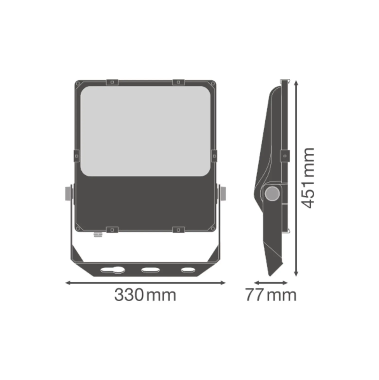 Ledvance LED Strålkastare Performance Svart 150W 20200lm 30D - 840 Kallvit | IP66 - Symmetrisk