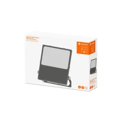 Ledvance LED Strålkastare Performance Svart 200W 26400lm 55x110D - 840 Kallvit | IP66 - Asymmetrisk