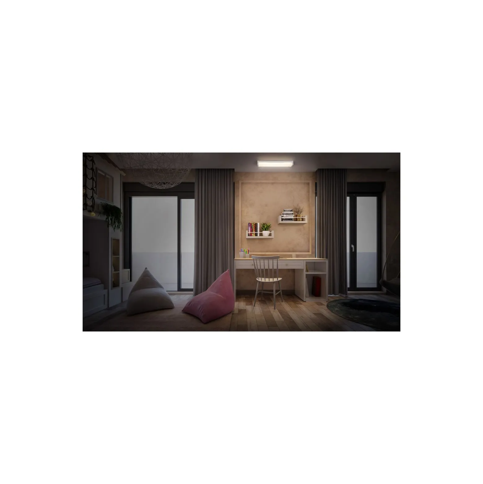 Ledvance LED Taklampa Office Line Wrap Vit 20W 2300lm - 840 Kallvit | Touchdimmerbar