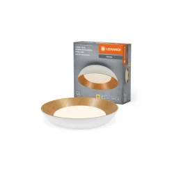 Ledvance LED Taklampa Orbis Alva Vit och Trä 36W 1600lm - 830 Varm Vit | Touchdimmerbar