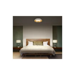 Ledvance LED Taklampa Orbis Alva Vit och Trä 36W 1600lm - 830 Varm Vit | Touchdimmerbar
